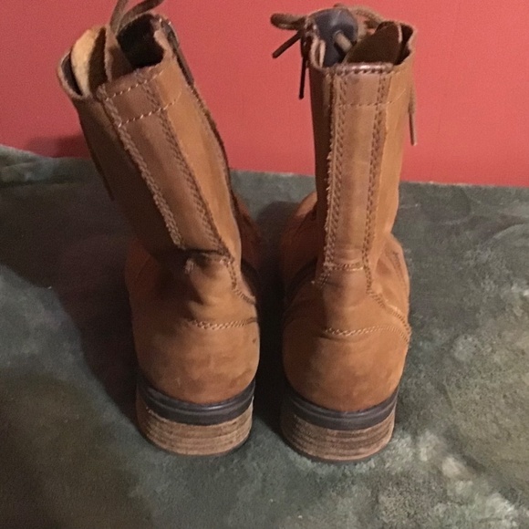 Steve Madden Brown Leather Lace Up Boots 8M - Picture 4 of 7